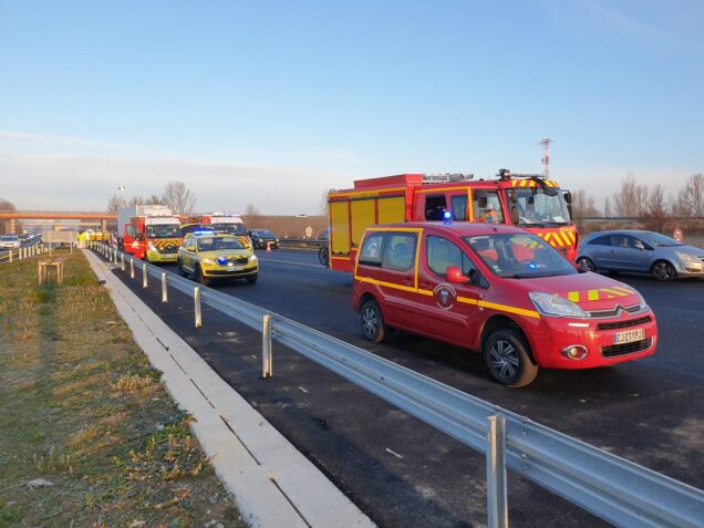 Intervention pour accident de la circulation sur l'A61