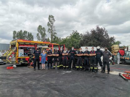 Les sapeurs-pompiers de Toulouse Delrieu s'entrainent au secours routier