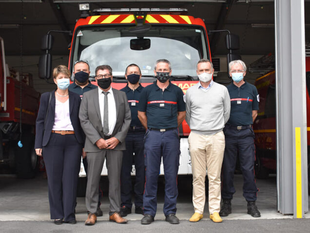 Visite de Gilbert Hebrard dans les centres d'incendie et de secours