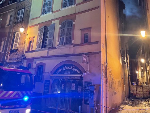 Bâtiment toulousain où un incendie s'est déclaré dans la nuit du 9 au 10 février.
