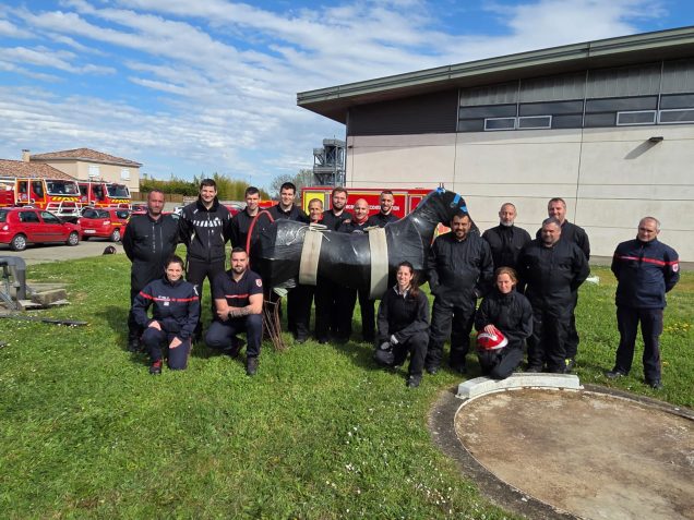 Les sapeurs-pompiers lors de la formation URAN.